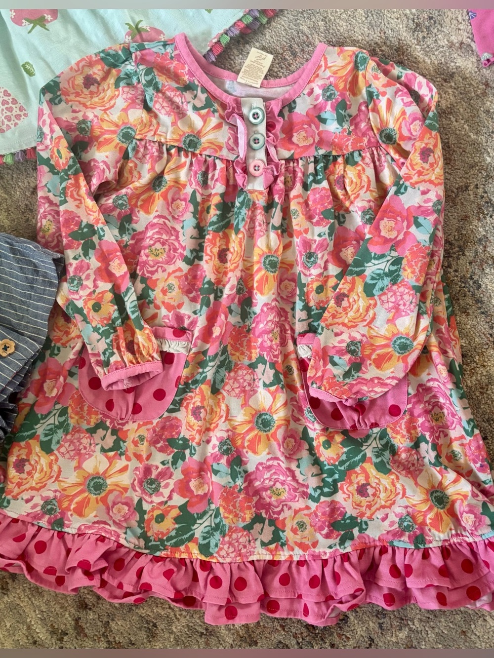 Matilda Jane Always Dreaming Pink Floral Nightgown or dress Wonderment size 4